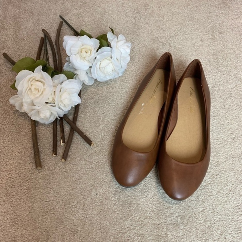 Classic Women's Brown Leather Ballet Flats